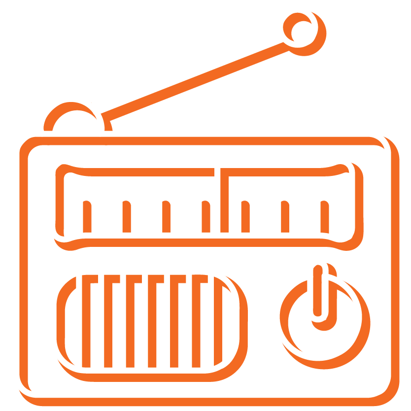 radio and streaming icon
